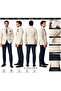 Kaşe Jacketed Slim Fit Men's Suit – Beige Jacket, Navy Blue Trousers, Shirt - 6