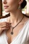Zircon Stone Waterway Chain Water Drop Figured Choker Necklace and Earring Set