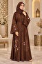 Women's Elegant Embroidered Abaya With Belt & Hijab – Premium Modest Islamic Dress