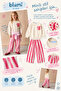 Pink Striped Balloon Jean and Heart Detailed Sweatshirt Set - 2