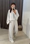 Elastic Sleeve Tracksuit Set Gray - 8