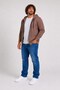 Plus Size Basic Seasonal Zippered Hooded Sweat 22751 TABA - 2