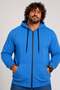 Plus Size Basic Seasonal Zippered Hooded Sweat 22751 COBALT BLUE