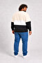 Large Size Crew Neck 3Ip Sweat Chao Ku 25721 Beige - 3