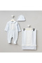 Vual Pleated 3-Piece Hospital Release 100% Cotton Newborn Set - 2