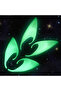Glow-in-the-dark phosphorescent latex elf ears - 1 pair - 10x5 cm - 4