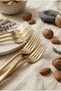 Set of 6 Luxury Gold Stainless Steel Dessert Forks (16 cm) - 3