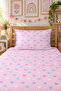 Hearted Pastel Romantic Teenage Pique Set-Cute Love Modern Pink Lilac Turquoise Quilted Bedspread - 3