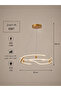 Modern Led Pendant Ceiling Light 213W with 3 Lighting Levels - Sleek Geometric Design 60cm - 5