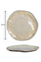 Set of 6 32 cm Oceana Patterned Organic Form Porcelain Presentation Plates - 6