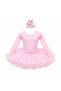 Long Sleeve Back Cross Ballet Swimsuit & Tulle Skirt with Ribbon