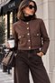 Gold Button Suede Jacket - 3