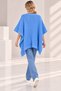Women's Poncho Model Jacquard Cardigan - 6
