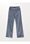 Basic Velvet Girls' Sweatpants with Elastic Waistband - 3