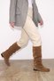 Boots 2601 - Real Leather Flip-Flop Camel Suede Women's Boots - 4