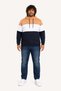 Large Size Hooded 3Ip Sweat Mg 25725 Taba - 3