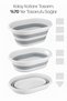Folding Laundry Basket 25 Lt |   Foldable Laundry Basket |   Space-Saving Oval Basket Medium Size - 3