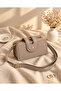 Wood 3 Compartment Burs Detailed Crossbody Bag