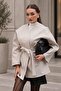 Comfortable Fit Cashmere Coat Jacket with Tie Detail - 2