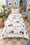 مجموعة بيكيه مفردة مطبوعة للأطفال والرضع من Construction Machinery Road مقاس 160x230 باللون الأبيض - 5