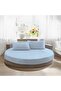 Round cotton satin bed sheet duvet cover and pillowcase set