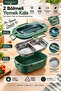 2-Compartment Stainless Steel Lunch Box – Portable Meal Container with Leak-Proof Lid - 4