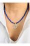Natural Stone Flower Pendant Necklace 45 cm