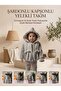 Girl's Floral Patterned Winter Three-Piece Set: Embroidered Blouse, Vest, and Pants