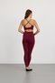 Seamless Bra - Forme |   Burgundy Laser Cut Seamless Women's Sports Bralette with Gathering Pads - 5