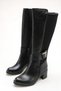 Women's Black Flexible Knee-High Boots - 7