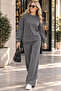 NEW SEASON SIDE CABLE-KNIT PEARL DETAIL KNIT SET - 2