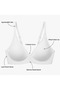 3-Piece Women's Laser Cut Seamless Underwire-Free Bra with Adjustable Straps - 6