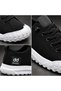Ba0248 Boa Black White Sole Flexible Lace-Up Ultra Light Breathable Sneaker Shoes - 7