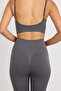 Gray Smoked Push up Non-Marking Gathered Gathering Seamless Seamless High Waist Comfortable Sports Leggings - 3