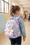 Cozybear 3-Piece Girls' Elementary School and Daily Backpack Set - with Plush Teddy Bear, Lunch Bag, and Pencil Case - 4