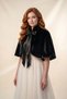 Long Bow Fur Etol Bridal Bolero Black - 8