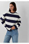 Printed Navy Blue T-Shirt Loose Fit / Comfortable Cut 1620259-A7460 - 2