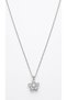 Silver Flower Detailed Movable Steel Necklace with Zircon Stone I Special Box