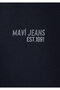 M0S10678 Jeans Logo Printed Semi-Zipper Men's Sweatshirt Dark Blue - 7