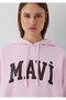 Logo Printed Hooded Pink Sweatshirt 1600361-86959 - 7
