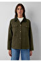 Collar Detailed Khaki Jacket Loose Fit / Relaxed Fit 1110909-71544 - 4