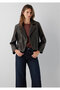 Biker Collar Brown Faux Leather Jacket Regular Fit / Normal Cut 1110873-82722 - 2