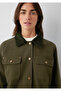 Collar Detailed Khaki Jacket Loose Fit / Relaxed Fit 1110909-71544 - 7