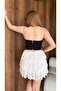 Women's Corset Bustier Lace Shorts Mini Skirt Two-Piece Set - 8