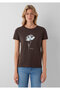 Floral Printed Brown T-Shirt Semi Slim Fit 1614274-91100 - 3