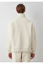 Logo Printed Half-Zip Beige Sweatshirt 0S10678-70072 - 5