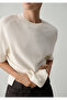 Short Sleeve Ecru Knitwear Loose Fit / Relaxed Fit 1711039-80194 - 4