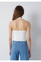 Halter Neck Ecru Top Fitted / Body-Fitting Cut 1620244-70057 - 8