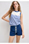 Lace Detailed Navy Blue Shorts 1410287-70491 - 2