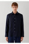 Navy Blue Linen Shirt Regular Fit / Normal Cut 0211960-86623 - 3